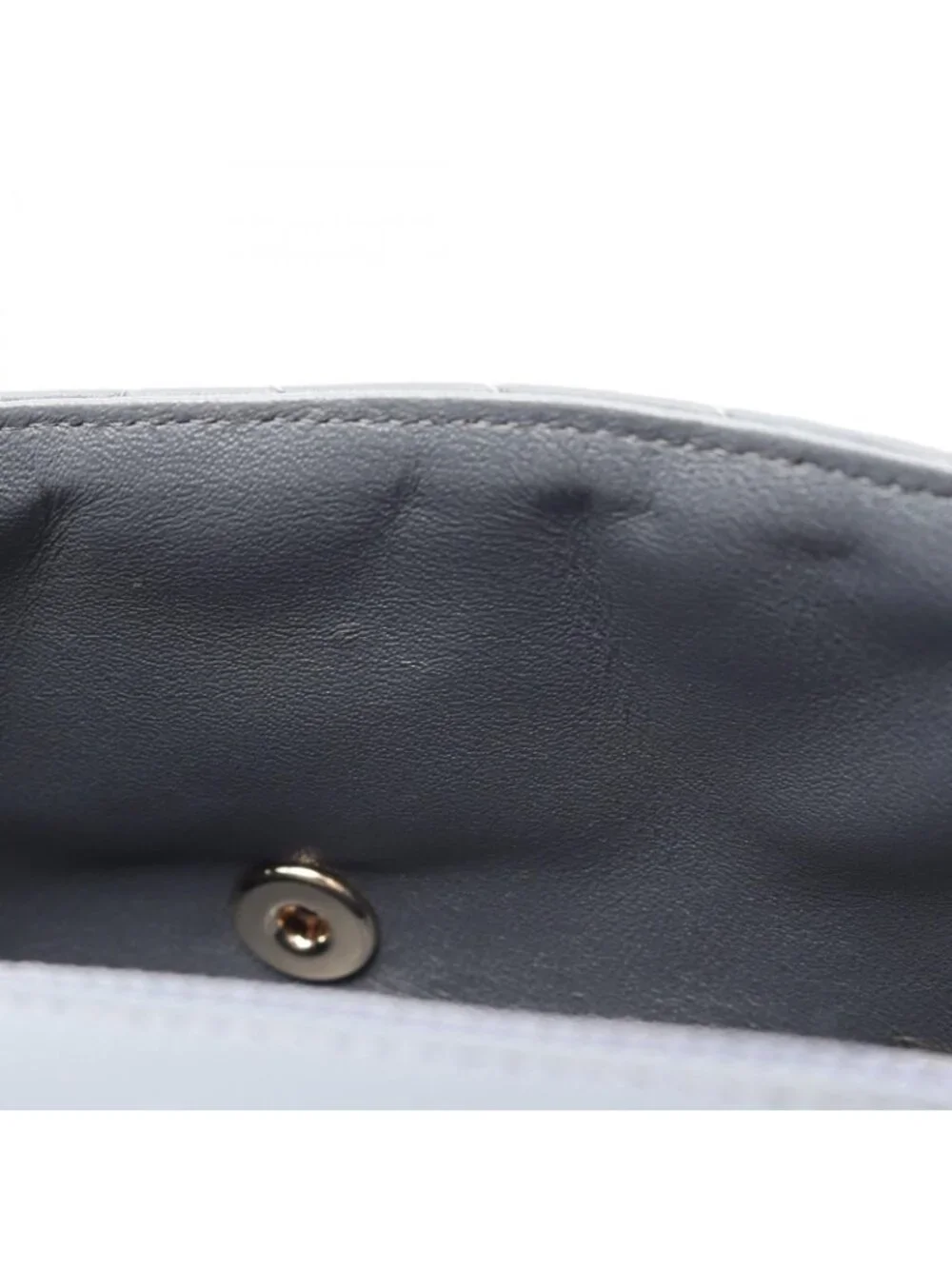 Chanel Shoulder Bag Chevron V-Stitch Mini 20 Charcoal Gray Leather Small Chain